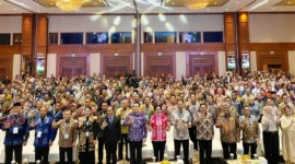 Wakil Wali Kota Pariaman, Mulyadi menghadiri Rakornas Pengelolaan Sampah Tahun 2025 yang digelar KLHK di JICC, Minggu (22/6/2025). (Foto: Kominfo Pariaman)
