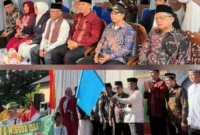 Camat Lubeg, Nofiandi Amir menghadiri perayaan khatam Al-Qur’an dan wisuda Iqra' Masjid Baitul 'Arafah, Kelurahan Banuaran Nan XX, Kecamatan Lubeg. (Foto: Ist)