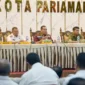 Wali Kota Pariaman Yota Balad memimpin rapat finalisasi event Tabuik 2025 di ruang rapat Balai Kota Pariaman, Rabu (25/6/2025). (Foto: Kominfo Pariaman)