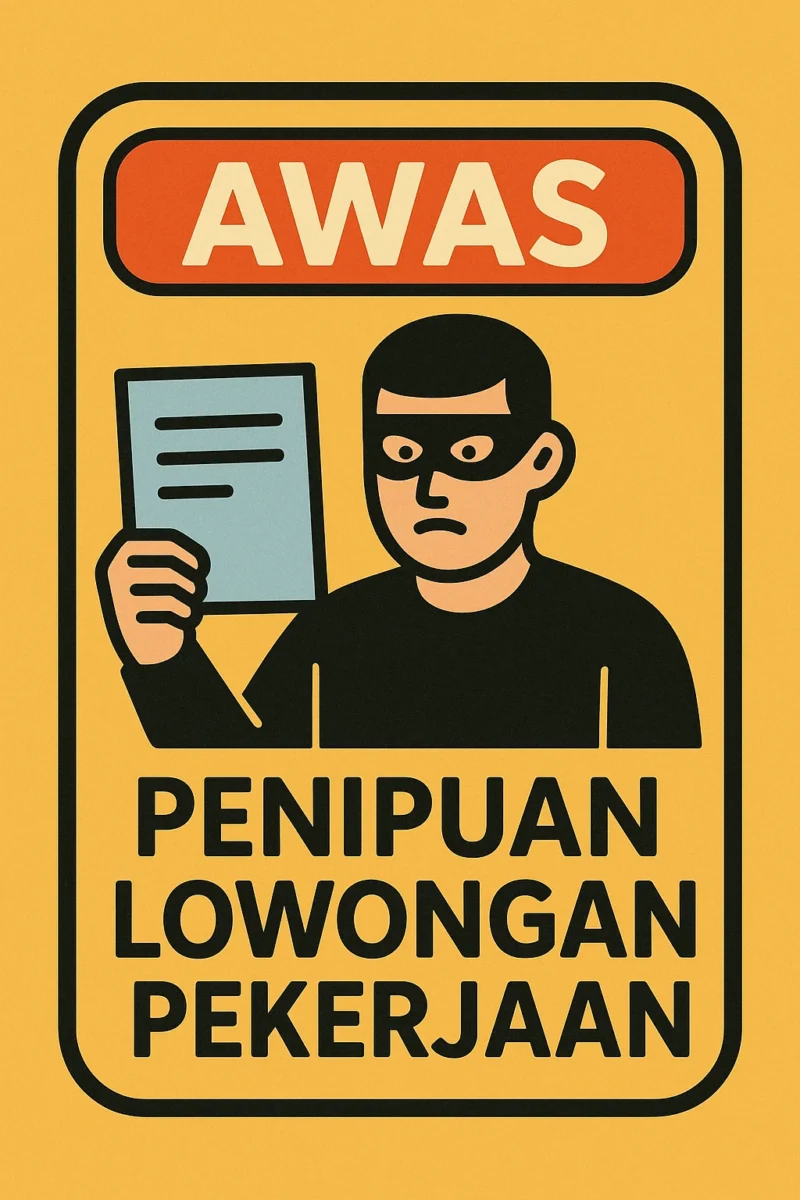 Modus penipuan lowongan kerja di Padang kembali terjadi. Ratusan pencari kerja jadi korban, dengan kerugian mencapai miliaran rupiah. (Foto: ChatGPT)