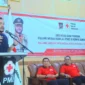 Wali Kota Padang Fadly Amran memberikan sambutan dalam kegiatan Orientasi Pembina PMR dan KSR yang digelar PMI Kota Padang, di Gedung BKOM dan Pelkes Sumbar, Sabtu (28/6/2025). (Foto: Prokopim Padang)