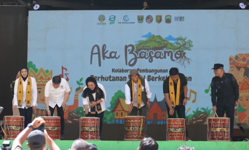 Pembukaan Gelar Karya Perhutanan Sosial di Taman Aka Barayun, Lembah Harau, Kabupaten Limapuluh Kota, 21–22 Juni 2025. (Foto: Pemkab Limapuluh Kota)