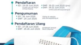 Sistem Penerimaan Murid Baru (SPMB) Kota Padang 2025 dimulai Senin, 16 Juni 2025. (Foto: FB Diskominfo Padang)