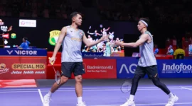 Ganda Putra Indonesia Dirombak. Fajar Alfian bakal berduet dengan Muhammad Shohibul Fikri. (Foto: PBSI)