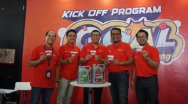 Telkomsel dan Pertamina Lubricants meluncurkan Program GOAL (Ganti Oli Dapat Hadiah Langsung) voucher data. (Foto: Dok. Telkomsel)
