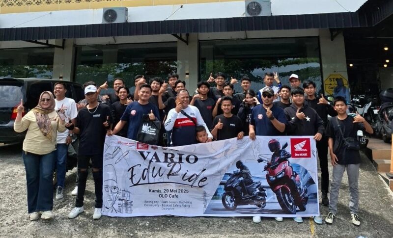 PT Hayati Pratama Mandiri (HPM) bersama Asosiasi Honda Sumatera Barat (AHSB) menggelar Vario EduRide. (Foto: PT HPM)
