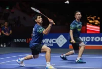 Sabar/Reza menang rubber game atas Man Wei Chong/Kai Wun Tee di semifinal Indonesia Open 2025. (Foto: IG @badminton.ina)