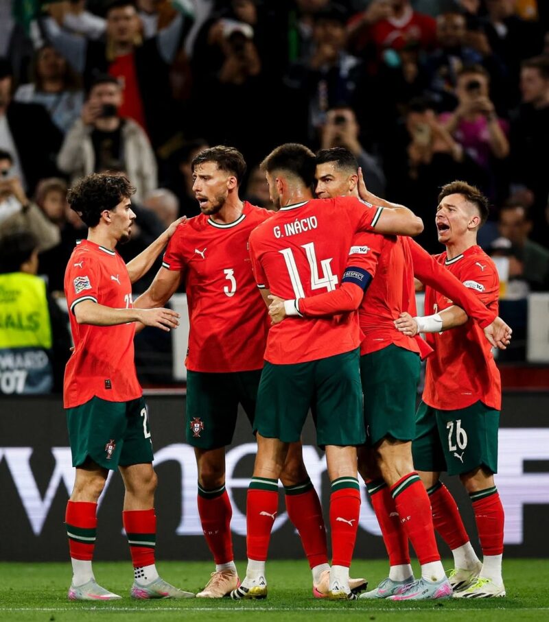 Timnas Portugal melaju ke final UEFA Nations League 2024/2025 setelah menumbangkan Jerman dengan skor 2-1 pada laga semifinal di Allianz Arena, Kamis (5/6/2025) dini hari WIB. (Foto: IG @cristiano)