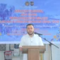 Wali Kota Padang Fadly Amran memberikan sambutan pada kegiatan Gerakan Nasional Aksi Sosial Pemasyarakatan bertajuk 