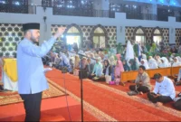 Pemko Padang menggelar Tabligh Akbar menyambut Tahun Baru Islam 1447 H di Masjid Raya Syeikh Ahmad Khatib Al-Minangkabawi, Jumat (27/6/2025). (Foto: Prokopim Padang)