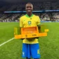 Vinicius Junior menjadi pahlawan kemenangan Brasil atas Paraguay pada laga kualifikasi di Corinthians Arena, Sao Paulo, Rabu (11/6/2025). (Foto: IG @cbf_futebol)