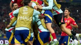 Spanyol melaju ke final UEFA Nations League usai mengalahkan Prancis 5-4. (Foto: IG @sefutbol)