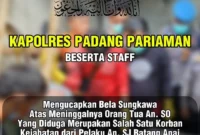 Ibunda Siska Oktavia Rusdi (Cika) meninggal dunia saat menuju lokasi tempat putrinya diduga terkubur, Kamis (19/6/2025). (Foto: Tangkapan layar IG @polres_padangpariaman)