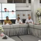 Wali Kota Padang Fadly Amran memimpin Rakor tindak lanjut pembebasan lahan proyek normalisasi Sungai Batang Kandis di Gedung Putih Rumah Dinas Wali Kota Padang, Selasa (24/6/2025). (Foto: Prokopim Padang)