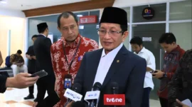 Menteri Agama Nasaruddin Umar di Komplek Parlemen Senayan (Foto: Kemenag/Amirul Ikhsan)