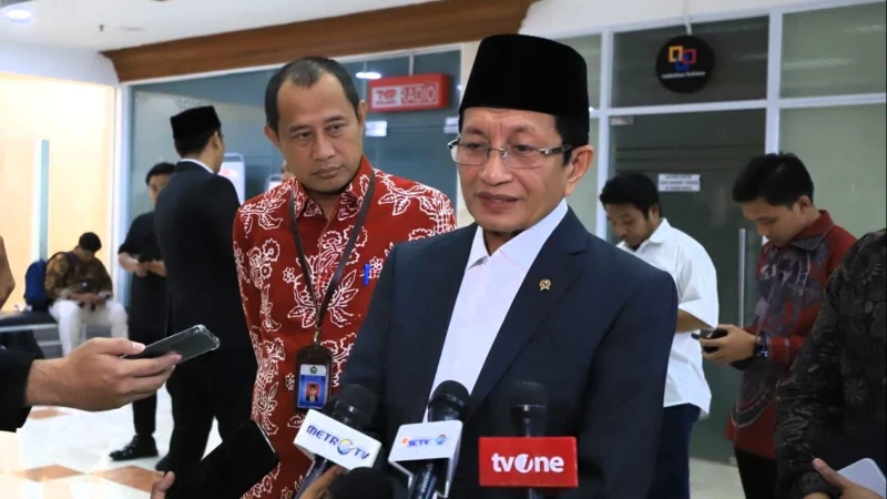 Menteri Agama Nasaruddin Umar di Komplek Parlemen Senayan (Foto: Kemenag/Amirul Ikhsan)