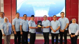 Wakil Wali Kota Padang, Maigus Nasir menerima kunjungan kerja Direktur Kepesertaan BPJS Kesehatan, David Bangun di Ruang Bagindo Aziz Chan, Balai Kota Padang, Aie Pacah, Rabu (9/7/2025). (Foto: Prokopim Padang)