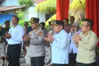 Wakil Wali Kota Padang, Maigus Nasir menghadiri kegiatan Penanaman Jagung Serentak Kuartal III Tahun 2025 di Lahan Perhutanan Sosial Talao Bakok, Kelurahan Padang Sarai, Kecamatan Koto Tangah, Rabu (9/7/2025). (Foto: Prokopim Padang)
