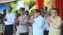 Wakil Wali Kota Padang, Maigus Nasir menghadiri kegiatan Penanaman Jagung Serentak Kuartal III Tahun 2025 di Lahan Perhutanan Sosial Talao Bakok, Kelurahan Padang Sarai, Kecamatan Koto Tangah, Rabu (9/7/2025). (Foto: Prokopim Padang)