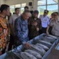 Rombongan investor asal Jepang bersama Bupati Pessel, Hendrajoni saat meninjau Sentra IKM Perikanan di Carocok Tarusan. (Foto: Dok. Be)