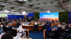 Konferensi Tingkat Tinggi (KTT) BRICS 2025 di Rio de Janeiro, Brasil, Minggu (6/7/2025). (Foto: BPMI Setpres)