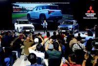 Chief Product Specialist Mitsubishi Motors Corporation Masahiro Ito memberikan pemaparan All new Mitsubishi Destinator pada ajang GIIAS 2025. (Foto: Dok. MMKSI)