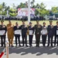 Wali Kota Pariaman Yota Balad menghadiri peringatan Hari Bhayangkara ke-79 di Halaman Balai Kota Pariaman, Selasa (1/7/2025). (Foto: Kominfo Pariaman)