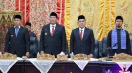 Kota Pariaman hari ini genap berusia 23 tahun. Peringatan HUT ke-23 ini ditandai dengan Rapat Paripurna Istimewa DPRD, Rabu (2/7/2025). (Foto: Kominfo Pariaman)