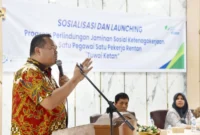 Wali Kota Pariaman Yota Balad melaunching Gerakan TuWai KeTan di Balairung Rumah Dinas Wali Kota, Kamis (3/7/2025). (Foto: Kominfo Pariaman)