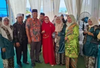 Wakil Wali Kota Pariaman, Mulyadi menghadiri batagak kudo-kudo Masjid Maimunah di Dusun Lapai, Desa Cimparuah, Kota Pariaman, Kamis (3/7/2025). (Foto: Kominfo Pariaman)
