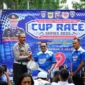 Aajang Bupati Tanah Datar Cup Race Series 2025 resmi dibuka di Sirkuit Non Permanen Lapangan Cindua Mato Batusangkar, Minggu (13/7/2025). (Foto: Prokopim Tanah Datar)