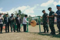 Program TNI Manunggal Membangun Desa (TMMD) ke-125 tahun 2025 resmi dibuka di Kabupaten Solok Selatan, Selasa (23/7/2025). (Foto: Humas Pemkab Solsel)