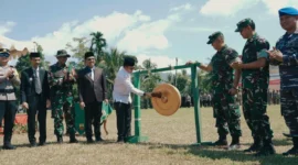 Program TNI Manunggal Membangun Desa (TMMD) ke-125 tahun 2025 resmi dibuka di Kabupaten Solok Selatan, Selasa (23/7/2025). (Foto: Humas Pemkab Solsel)