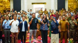 Pemkab Dharmasraya bekerja sama dengan PT Bank Mandiri (Persero) Tbk menggelar pembekalan bagi pengurus dan pengawas Koperasi Desa Merah Putih (KDMP) se-Kabupaten Dharmasraya, Selasa (29/7/2025). (Foto: Pemkab Dharmasraya)