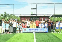 Wakil Wali Kota Padang, Maigus Nasir membuka Festival Sepakbola Usia Dini KNPI Cup U-12 Season 3 di Lapangan Mini Soccer Top Score Arena, Tunggul Hitam, Rabu (9/7/2025). (Foto: Prokopim Padang)