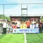 Wakil Wali Kota Padang, Maigus Nasir membuka Festival Sepakbola Usia Dini KNPI Cup U-12 Season 3 di Lapangan Mini Soccer Top Score Arena, Tunggul Hitam, Rabu (9/7/2025). (Foto: Prokopim Padang)