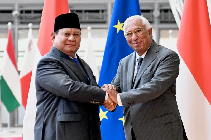 Presiden Prabowo Subianto melakukan pertemuan bilateral dengan Presiden Dewan Eropa, António Costa, pada Minggu, 13 Juli 2025, di Gedung Europa, Brussel, Belgia. (Foto: BPMI Setpres)