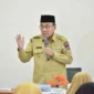 Wakil Wali Kota Padang Maigus Nasir saat pertemuan bersama para penyuluh pertanian dan perikanan se-Kota Padang di BBI Bungus, Senin (28/7/2025). (Foto: Prokopim Padang)