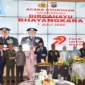 Acara syukuran dalam rangka HUT Bhayangkara ke-79 di Ruang Abu Bakar Jaar, Balai Kota Padang, Senin (30/6/2025). (Foto: Prokopim Padang)