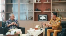 Bupati Solsel, H. Khairunas melakukan kunjungan kerja ke Direktorat Jenderal Perimbangan Keuangan (DJPK) Kemenkeu RI, Senin (7/7/2025). (Foto: Prokopim Pemkab Solsel)