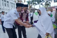 Sebanyak 19 jemaah haji asal Kota Padang Panjang tiba dengan selamat, Rabu (9/7/2025). (Foto: Kominfo Padang Panjang)
