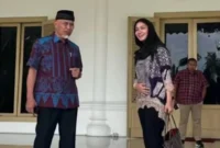 Gubernur Sumbar Mahyeldi saat menerima kunjungan Bupati Dharmasraya Annisa Suci Ramadhani di Gubernuran. (Foto: Ist)