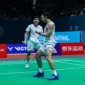 Fajar/Fikri menjuarai China Open 2025 usai menaklukkan Aaron Chia/Soh Wooi Yik dalam dua gim langsung 21-15, 21-14, Minggu (27/7/2025). (Foto: PBSI)