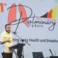 Wali Kota Padang, Fadly Amran tampil sebagai keynote speaker dalam Simposium dan Workshop Nasional “Pulmonary Update 2025 di The ZHM Premiere Hotel Padang, Sabtu (5/7/2025). (Foto: Prokopim Padang)