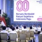 Presiden Prabowo Subianto resmi meluncurkan logo dan tema HUT ke-80 Kemerdekaan RI di Istana Negara, Jakarta, Rabu (23/7/2025). (Foto: BPMI Setpres)