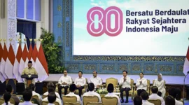 Presiden Prabowo Subianto secara resmi meluncurkan tema dan logo peringatan HUT ke-80 Kemerdekaan RI di Istana Negara, Jakarta, Rabu (23/7/2025). (Foto: BPMI Setpres)