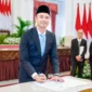 Raffi Ahmad saat dilantik sebagai Utusan Khusus Presiden Bidang Pembinaan Generasi Muda dan Pekerja Seni. (Foto: IG @raffinagita1717) 
