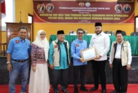 Wali Kota Padang, Fadly Amran menjadi narasumber dalam kegiatan pembekalan mahasiswa KKN-PPM Unes 2025 di Auditorium Unes, Sabtu (26/7/2025). (Foto: Prokopim Padang)