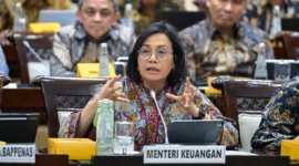 Menkeu Sri Mulyani Indrawati dalam Rapat Kerja Komisi XI DPR di Jakarta pada Kamis (4/7/2025). (Foto: Kemenkeu RI)