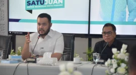 Wali Kota Padang Fadly Amran menerima audiensi Dirut RSUP M. Djamil, Dr. dr. Dovy Djanas, Sp.OG (K), MARS, FISQua di Rumah Dinas Wali Kota, Rabu (2/7/2025). (Foto: Prokopim Padang)